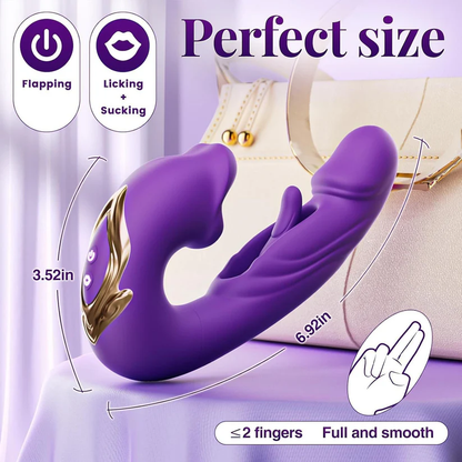 ❄️ LAST DAY 70% OFF 💋 2026 Upgraded 4-in-1 Flapping & Licking Vibrator