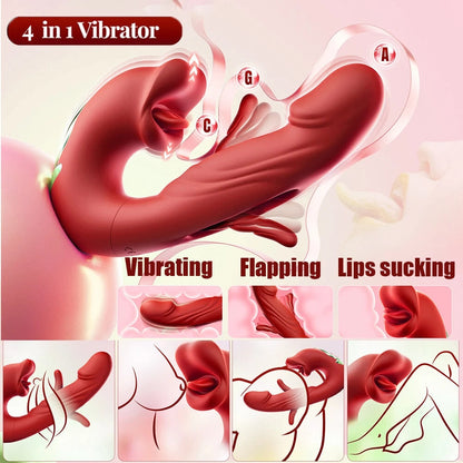 ❄️ LAST DAY 70% OFF 💋 2026 Upgraded 4-in-1 Flapping & Licking Vibrator